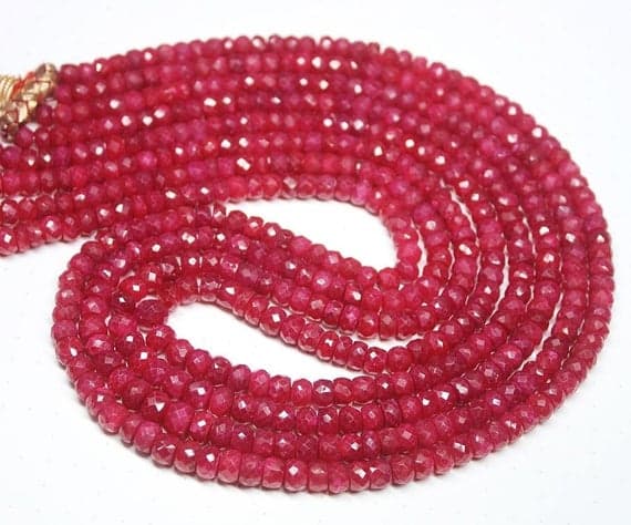 african red ruby rondelle faceted 14'' long strand gemstone beads, jewelry supplies for jewelry making, bulk beads, for meditation jewellery for Reiki Healing  gemstone 7mm