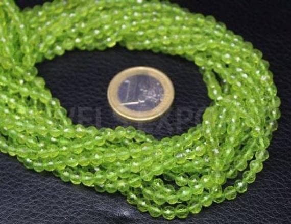 1 strand peridot rondelle faceted 13'' long strand gemstone beads, jewelry supplies for jewelry making, bulk beads, for meditation jewellery for Reiki Healing  gemstone size 3mm
