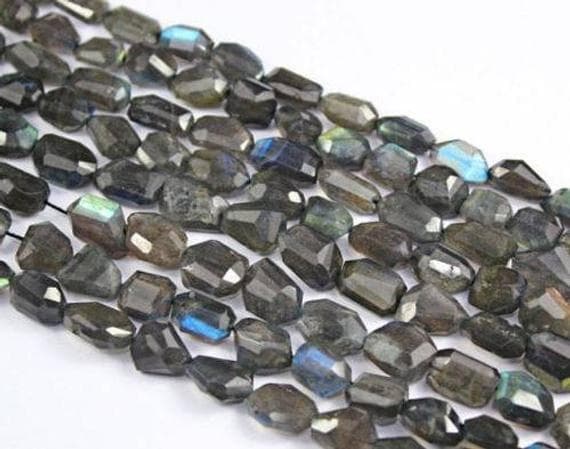 1 strand blue fire labradorite tumbled, freeform faceted 10'' long strand gemstone beads, jewelry supplies for jewelry making,  for meditation jewellery for Reiki Healing  gemstone 15mm to 18mm