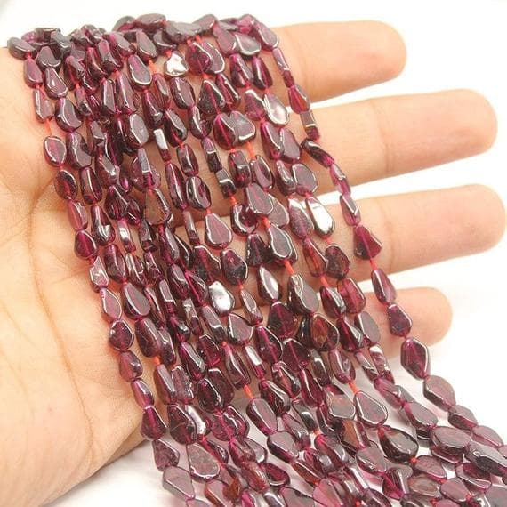 1 strand rhodonite garnet pear drop smooth 13'' long strand gemstone beads, jewelry supplies for jewelry making, bulk beads, for meditation jewellery for Reiki Healing  gemstone 7mm to 8mm