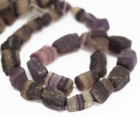 1 strand fluorite rough box by hammered box squaresmooth 18'' long strand gemstone beads, jewelry supplies for jewelry making,  for meditation jewellery for Reiki Healing  gemstone 15mm to 22mm