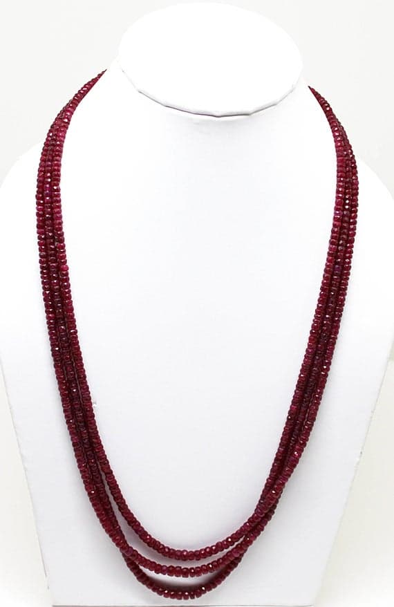 ruby rondelle faceted 20'' long strand gemstone beads, jewelry supplies for jewelry making, bulk beads, for meditation jewellery for Reiki Healing  gemstone 3.5mm to 4.5mm