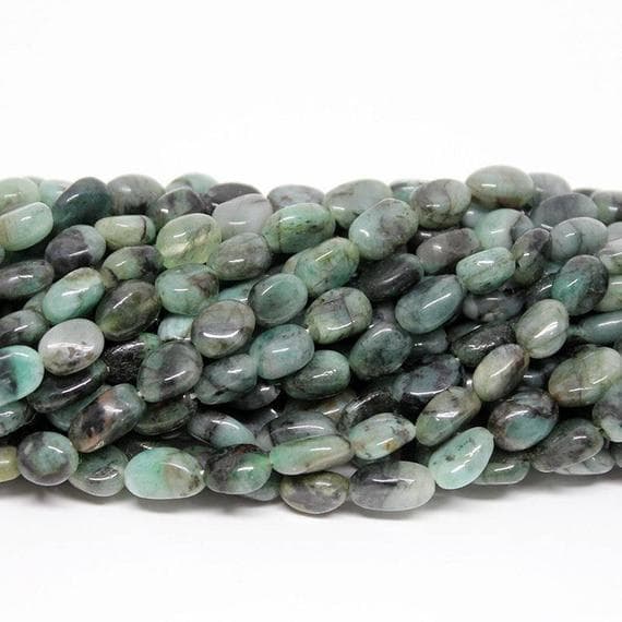 1 strand emerald oval smooth 13'' long strand gemstone beads, jewelry supplies for jewelry making, bulk beads, for meditation jewellery for Reiki Healing  gemstone 6mm to 12mm