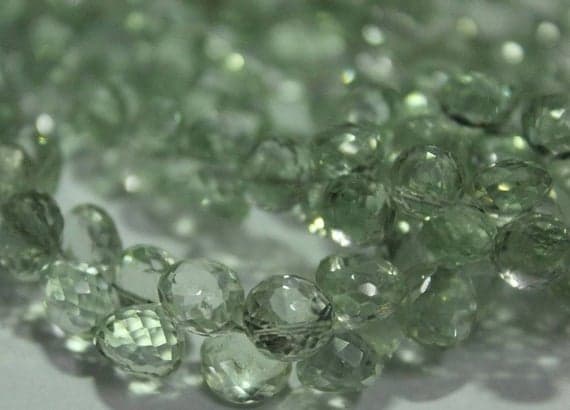 1 strand green amethyst onion dropfaceted 8'' long strand gemstone beads, jewelry supplies for jewelry making, bulk beads, for meditation jewellery for Reiki Healing  gemstone 8mm