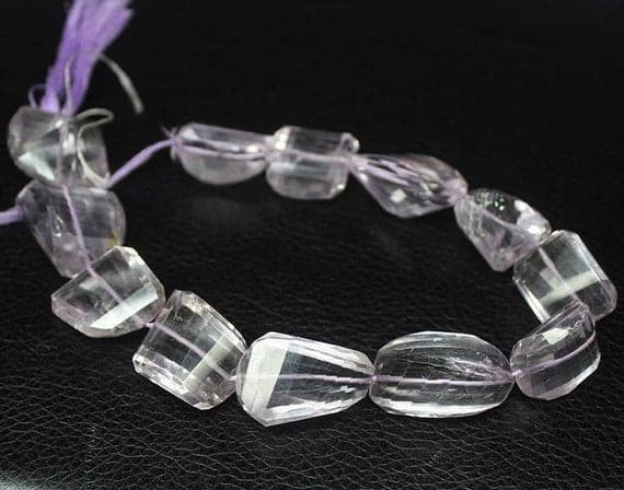 1 strand pink amethyst tumbled, freeform faceted 10'' long strand gemstone beads, jewelry supplies for jewelry making,  for meditation jewellery for Reiki Healing  gemstone 25mm to 10mm