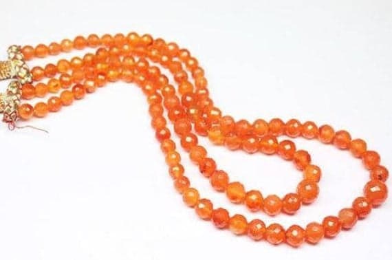 1 strand carnelian round ball faceted 16'' long strand gemstone beads, jewelry supplies for jewelry making, bulk beads, for meditation jewellery for Reiki Healing  gemstone 6mm to 9mm