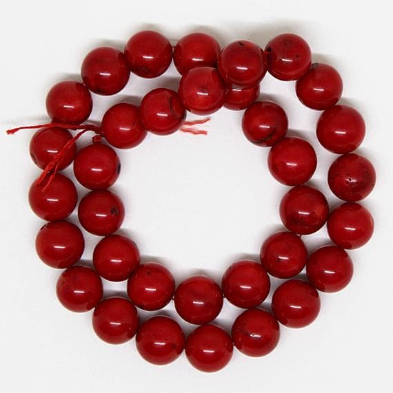 red coral round ball smooth 13'' long strand gemstone beads, jewelry supplies for jewelry making, bulk beads, for meditation jewellery for Reiki Healing  gemstone 11mm to 12mm