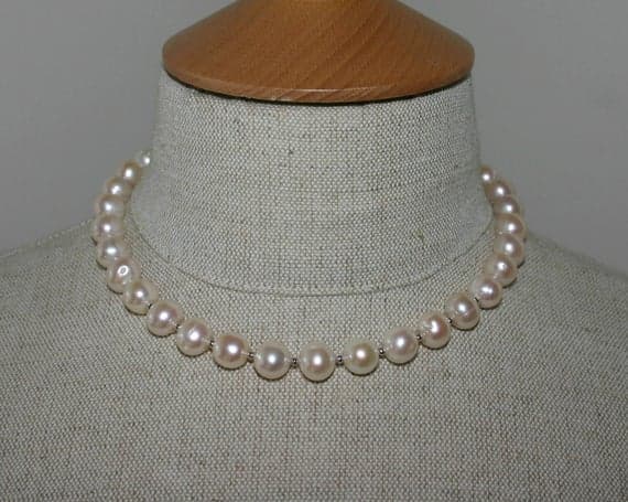PEARL CHOKER NECKLAC...Fresh Water Cultured Pearls 10.5 X 11 MM Code- WAR6043