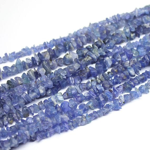 1 strand blue tanzanite unevev chips smooth 8'' long strand gemstone beads, jewelry supplies for jewelry making, bulk beads, for meditation jewellery for Reiki Healing  gemstone 5mm to 7mm