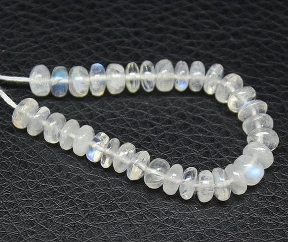 1 strand rainbow moonstone rondelle smooth 4'' long strand gemstone beads, jewelry supplies for jewelry making, bulk beads, for meditation jewellery for Reiki Healing  gemstone 6mm