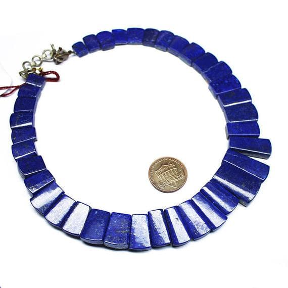 1 strand lapis lazuli rectangle chicletfaceted 14'' long strand gemstone beads, jewelry supplies for jewelry making, bulk beads, for meditation jewellery for Reiki Healing  gemstone 9mm to 24mm