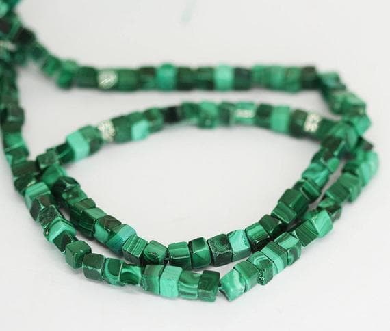 1 strand malachite square cube box smooth 16'' long strand gemstone beads, jewelry supplies for jewelry making, bulk beads, for meditation jewellery for Reiki Healing  gemstone 6mm to 5mm