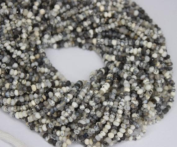 1 strand moss agate rondelle faceted 13'' long strand gemstone beads, jewelry supplies for jewelry making, bulk beads, for meditation jewellery for Reiki Healing  gemstone 3mm