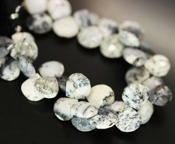 1 strand moss agate heart drop faceted 8'' long strand gemstone beads, jewelry supplies for jewelry making, bulk beads, for meditation jewellery for Reiki Healing  gemstone 13mm to 14mm