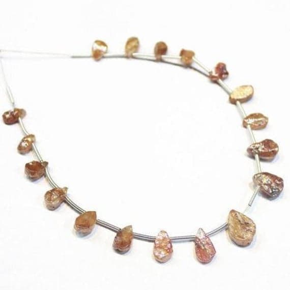 1 strand silverite uneven pear drop smooth 8'' long strand gemstone beads, jewelry supplies for jewelry making, bulk beads, for meditation jewellery for Reiki Healing  gemstone 7mm to 12mm