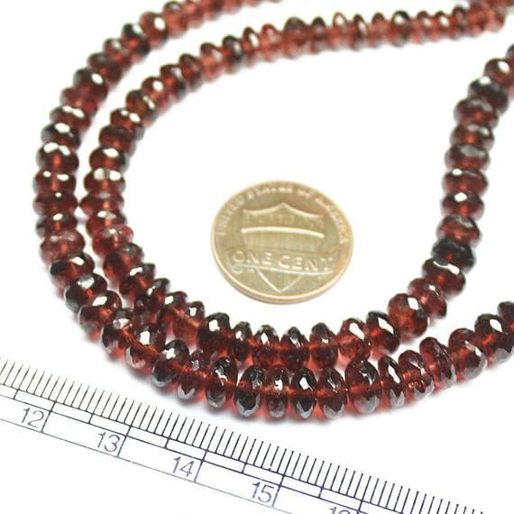 1 strand mozambique garnet rondelle faceted 15'' long strand gemstone beads, jewelry supplies for jewelry making, bulk beads, for meditation jewellery for Reiki Healing  gemstone 5mm to 8mm
