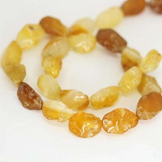 1 strand honey yellow agate tumbled, freeform smooth 20'' long strand gemstone beads, jewelry supplies for jewelry making,  for meditation jewellery for Reiki Healing  gemstone 18mm to 23mm