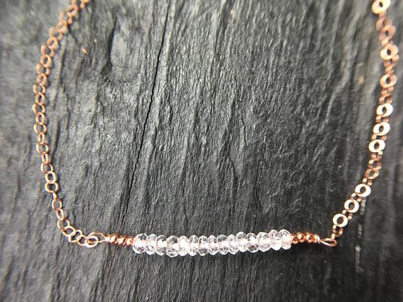 24k gold Plated Natural 2.5-3mm stacking Pink Light Pink Morganite Bracelet Rondelle, Faceted 7" for mens, womens, gf, bf & Adult.