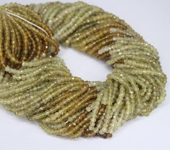 1 strand vesuvianite garnet rondelle faceted 13'' long strand gemstone beads, jewelry supplies for jewelry making, bulk beads, for meditation jewellery for Reiki Healing  gemstone 3mm