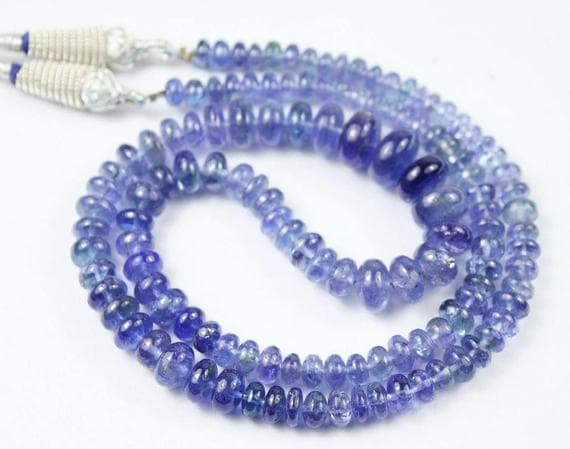 1 strand tanzanite rondelle smooth 9'' long strand gemstone beads, jewelry supplies for jewelry making, bulk beads, for meditation jewellery for Reiki Healing  gemstone 5mm to 8mm