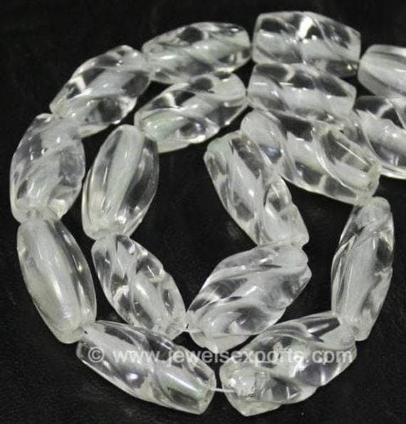 1 strand white crystal quartz tube carving cut 17'' long strand gemstone beads, jewelry supplies for jewelry making,  for meditation jewellery for Reiki Healing  gemstone 19mm to 27mm