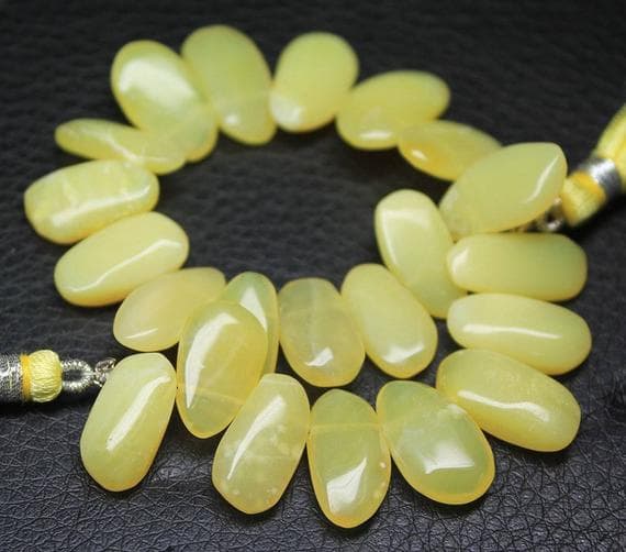 1 strand yellow opal oval smooth 7'' long strand gemstone beads, jewelry supplies for jewelry making, bulk beads, for meditation jewellery for Reiki Healing  gemstone 14mm to 18mm