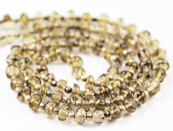 1 strand smocky quartz rondelle faceted 18'' long strand gemstone beads, jewelry supplies for jewelry making, bulk beads, for meditation jewellery for Reiki Healing  gemstone 5mm
