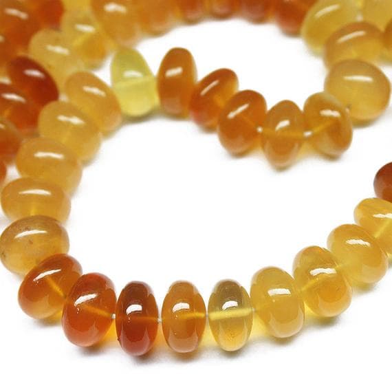 1 strand mexican fire opal rondelle smooth 17'' long strand gemstone beads, jewelry supplies for jewelry making, bulk beads, for meditation jewellery for Reiki Healing  gemstone 10mm