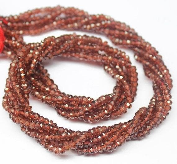 1 strand natural garnet rondelle faceted 13'' long strand gemstone beads, jewelry supplies for jewelry making, bulk beads, for meditation jewellery for Reiki Healing  gemstone 3mm