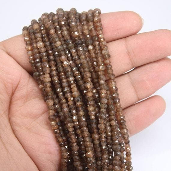 1 strand red andalusite rondelle faceted 13'' long strand gemstone beads, jewelry supplies for jewelry making, bulk beads, for meditation jewellery for Reiki Healing  gemstone 4mm