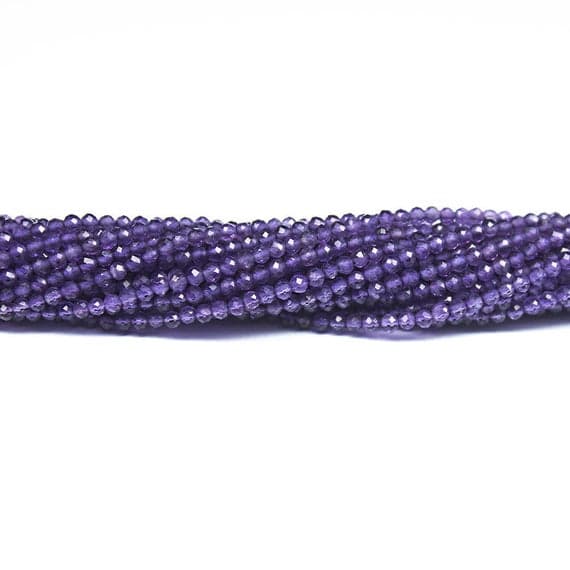 1 strand purple amethyst rondelle faceted 13'' long strand gemstone beads, jewelry supplies for jewelry making, bulk beads, for meditation jewellery for Reiki Healing  gemstone 2mm