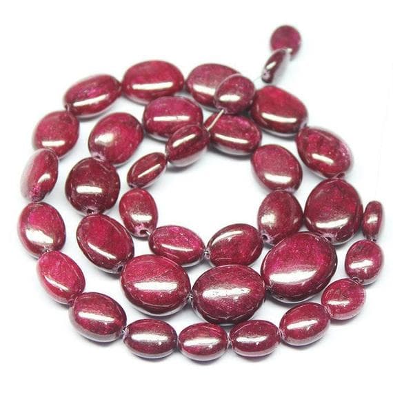 1 strand red ruby oval smooth 19'' long strand gemstone beads, jewelry supplies for jewelry making, bulk beads, for meditation jewellery for Reiki Healing  gemstone 18mm to 10mm