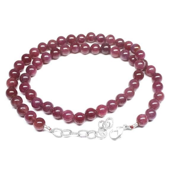 1 strand red ruby round ball smooth 16'' long strand gemstone beads, jewelry supplies for jewelry making, bulk beads, for meditation jewellery for Reiki Healing  gemstone 7mm