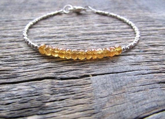 AAA++ Rare Quality September Birthstone Bracelet, Orange Sapphire Bracelet, Bead Bracelet, Sapphire Jewelry, September Bracelet, September Gift, Gift For Her 3.5-4mm 7 inches Code- TJH450