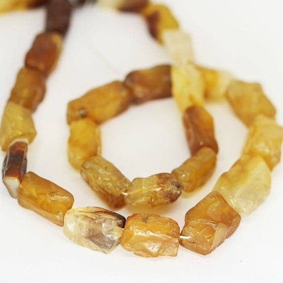 1 strand honey agate  rectangle box rough rock by hammered 18'' long strand gemstone beads, jewelry supplies for jewelry making,  for meditation jewellery for Reiki Healing  size 19mm to 23mm