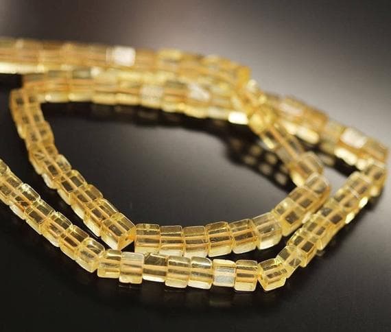 1 strand citrine square box smooth 16'' long strand gemstone beads, jewelry supplies for jewelry making, bulk beads, for meditation jewellery for Reiki Healing  gemstone 5mm