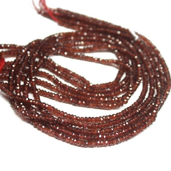 1 strand red garnet rondelle faceted 13'' long strand gemstone beads, jewelry supplies for jewelry making, bulk beads, for meditation jewellery for Reiki Healing  gemstone 3mm