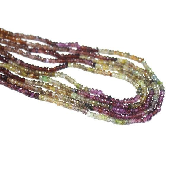 1 strand multi gemstone rondelle faceted 13'' long strand gemstone beads, jewelry supplies for jewelry making, bulk beads, for meditation jewellery for Reiki Healing  gemstone 3mm