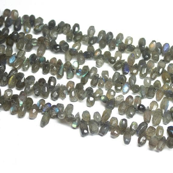 1 strand blue labradorite tear drop faceted 14'' long strand gemstone beads, jewelry supplies for jewelry making, bulk beads, for meditation jewellery for Reiki Healing  gemstone 8mm to 14mm