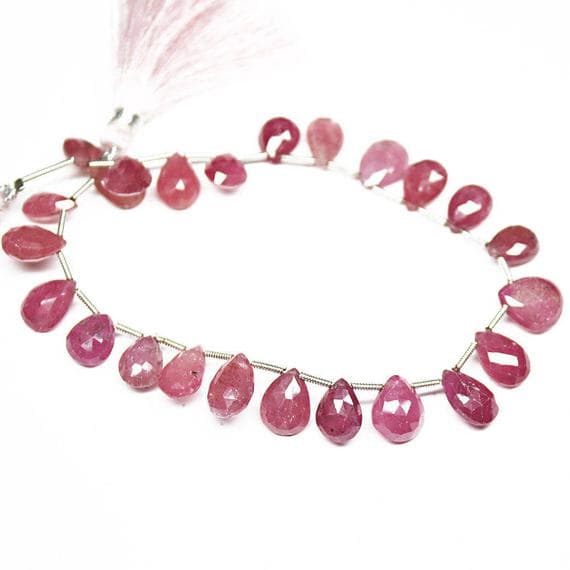 1 strand sapphire pear drop faceted 8'' long strand gemstone beads, jewelry supplies for jewelry making, bulk beads, for meditation jewellery for Reiki Healing  gemstone size 11mm to 10mm