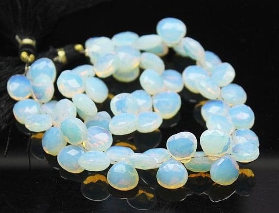 1 strand fire opalite heart drop faceted 10 piecesstrand gemstone beads, jewelry supplies for jewelry making, bulk beads, for meditation jewellery for Reiki Healing  gemstone size 9mm