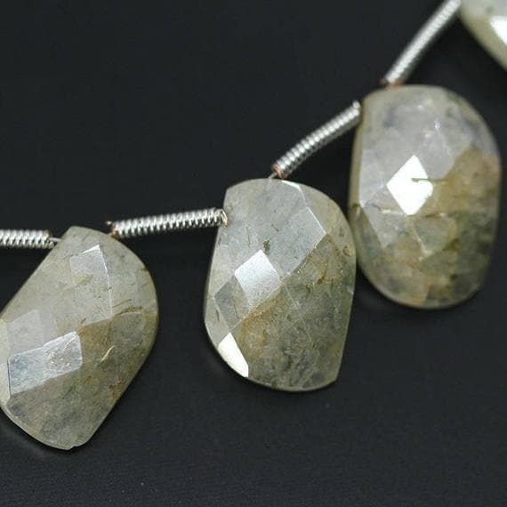 1 strand  grapolite fancy drop chiclet faceted 4'' long strand gemstone beads, jewelry supplies for jewelry making,  for meditation jewellery for Reiki Healing  gemstone size 12mm to 14mm