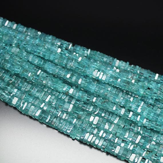 1 strand apatite square cube smooth 16'' long strand gemstone beads, jewelry supplies for jewelry making, bulk beads, for meditation jewellery for Reiki Healing  gemstone size 3mm to 4mm
