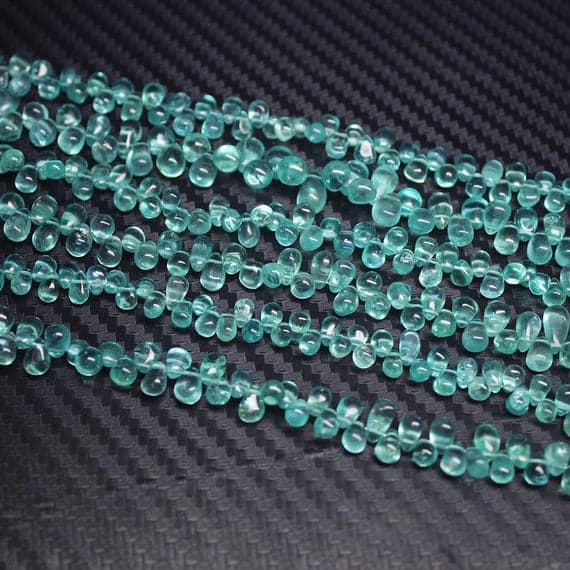 1 strand apatite tear drop smooth 7'' long strand gemstone beads, jewelry supplies for jewelry making, bulk beads, for meditation jewellery for Reiki Healing  gemstone size 6mm to 7mm