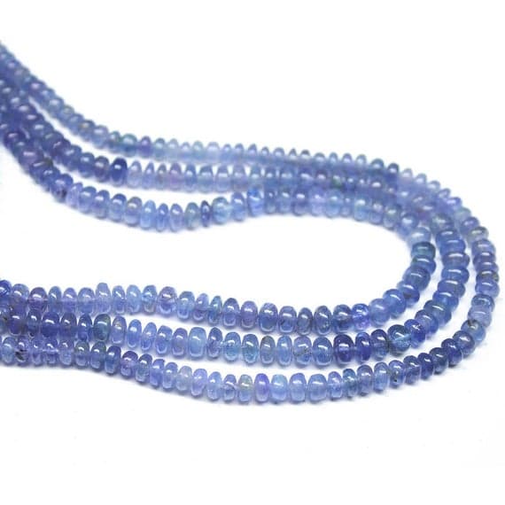 1 strand violet tanzanite rondelle smooth 16'' long strand gemstone beads, jewelry supplies for jewelry making, bulk beads, for meditation jewellery for Reiki Healing  gemstone size 5mm