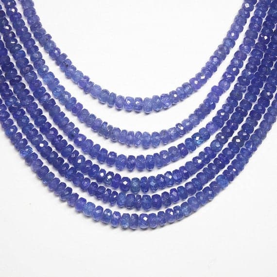 1 strand tanzanite rondelle faceted 19'' long strand gemstone beads, jewelry supplies for jewelry making, bulk beads, for meditation jewellery for Reiki Healing  gemstone size 3mm to 5mm