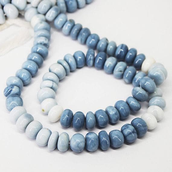 1 strand opal rondelle smooth 18'' long strand gemstone beads, jewelry supplies for jewelry making, bulk beads, for meditation jewellery for Reiki Healing  gemstone size 6mm to 7mm