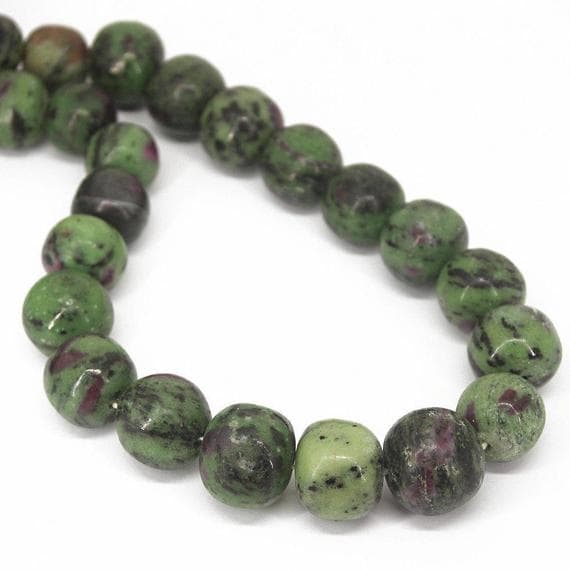 1 strand ruby zoisite round ball smooth 16'' long strand gemstone beads, jewelry supplies for jewelry making, bulk beads, for meditation jewellery for Reiki Healing  gemstone size 13mm to 19mm