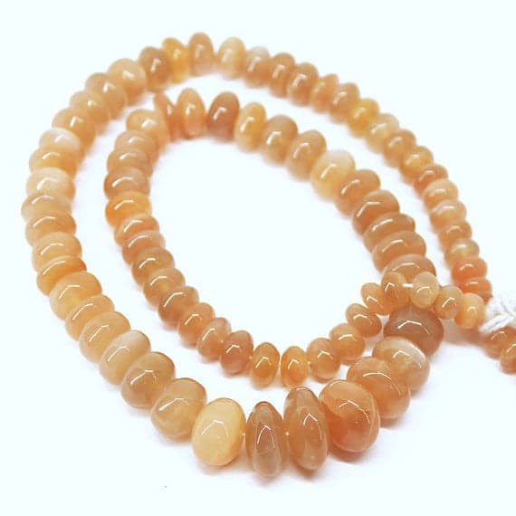 1 strand peach moonstone rondelle smooth 16'' long strand gemstone beads, jewelry supplies for jewelry making, bulk beads, for meditation jewellery for Reiki Healing  gemstone size 7mm to 13mm