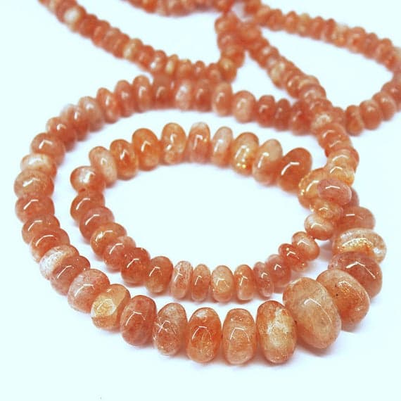1 strand sunstone rondelle smooth 18'' long strand gemstone beads, jewelry supplies for jewelry making, bulk beads, for meditation jewellery for Reiki Healing  gemstone size 6mm to 14mm